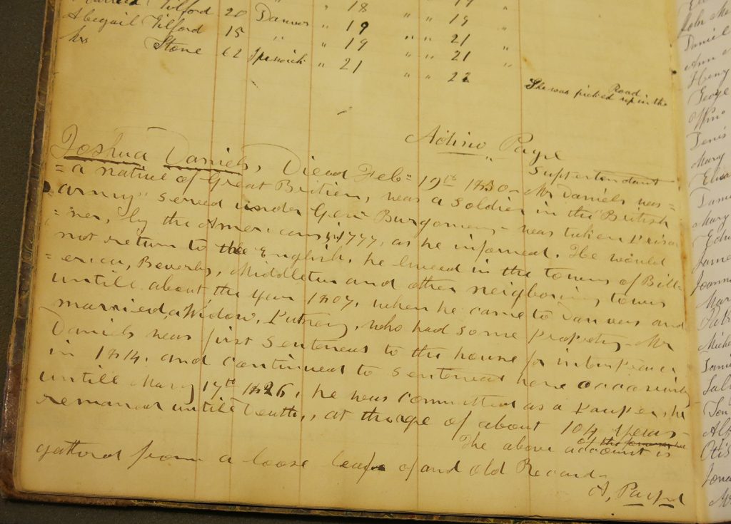 lower half of register page showing handwritten notes