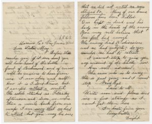 June 2, 1862 letter written by Dwight Armstrong