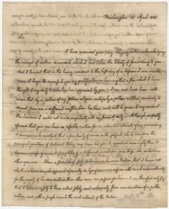 Letter to William Eustis, April 25, 1808