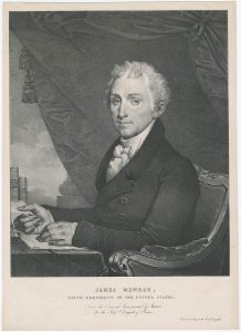 Lithograph of James Monroe