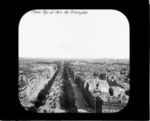 View of Paris from the top of the Arc de Triomphe