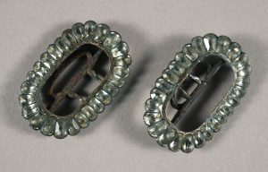 Picture of two oval metal buckles