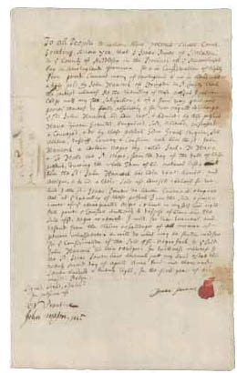 Bill of Sale from Isaac Powers to John Hancock