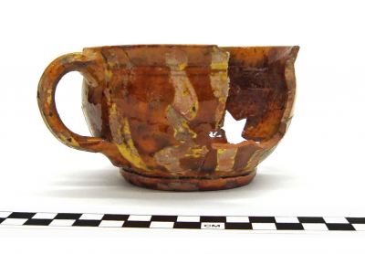 A mid-18th century porringer pot by Grace Parker found at the Three Cranes Tavern