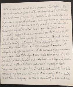 handwritten text, letter