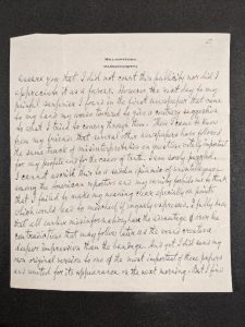 handwritten text, letter