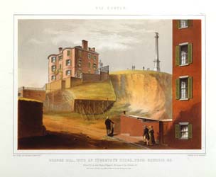 Beacon Hill, With Mr. Thurston`s House. From Bowdoin St. Chromolithograph