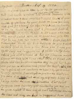 Letter from Deborah Cushing to Thomas Cushing, 19-21 September 1774 