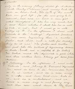 Sarah Gooll Putnam diary 4, entry for 29 November 1862, pages 25-26 