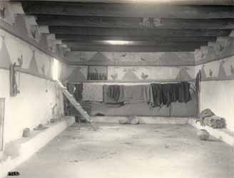 Interior of adobe building Platinotype photograph