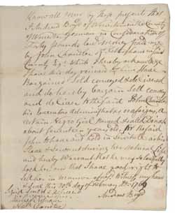 Bill of sale from Andrew Boyd to John Chandler for Dinah (an enslaved person), 20 February 1769 