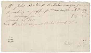 Bill from Parker Emerson to John Belknap, 29 April 1813 