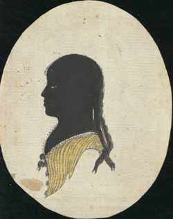 Unidentified young girl, possibly of the Upham family Silhouette