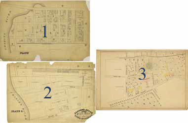 Clough`s Atlas 1798  Property Owners of the Town of Boston, plates depicting the Beacon Hill area Manuscript maps