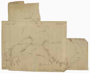 Manuscript map of southeastern Massachusetts, circa 1790 Pen and ink