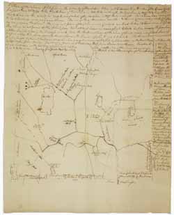 Manuscript map of Pittsfield, Mass., 8 December 1794 Pen and ink