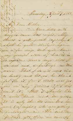 Letter from Stephen Goodhue Emerson to his mother, 7 April 1863 