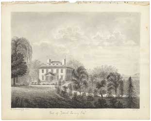 View of Josiah Quincy House Watercolor drawing