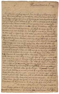 Letter from William Whiting to Fitz-John Winthrop, 4 March 1703/4 [1704] 