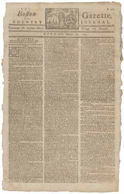 The Boston-Gazette, and Country Journal 