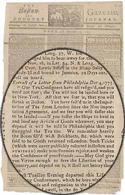 Extract of a Letter from Philadelphia, Dec. 4, 1773. Our tea consignees ... 