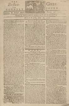 The Boston-Gazette and Country Journal 