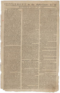 Supplement to the Boston-Gazette 