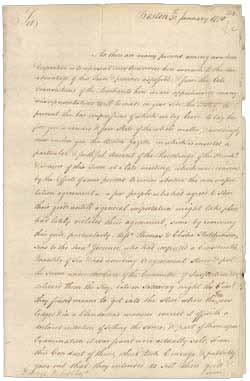 Letter from Boston Merchants to Dennys De Berdt, 30 January 1770 