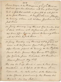 John Rowe diary 11, 31 January 1775, page 1958 