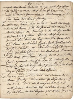 MHS Collections Online: John Rowe diary 1, 2-4 December 1764, page 47