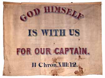 God Himself is with Us for our Captain..., Garrison antislavery banner Cotton, paint