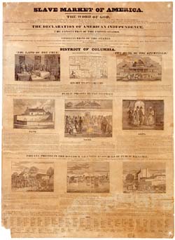 Slave Market of America Broadside