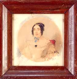 Louisa Gilman Loring (Mrs. Ellis Gray Loring) Portrait, watercolor on paper