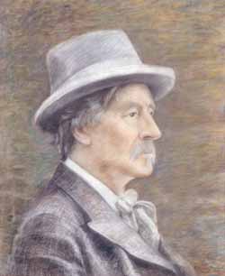 Franklin Benjamin Sanborn Portrait,  pastel on paper