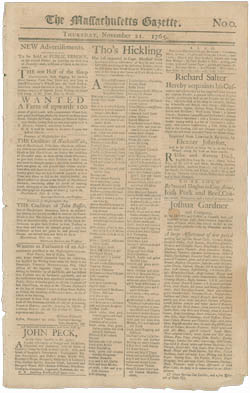 The Massachusetts Gazette (includes supplement) 