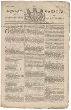 The Massachusetts Gazette; and the Boston Post-Boy and Advertiser 