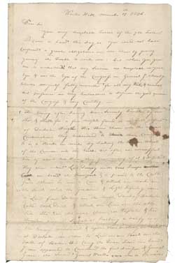 Letter from John Sullivan to John Adams, 15 March 1776 Manuscript