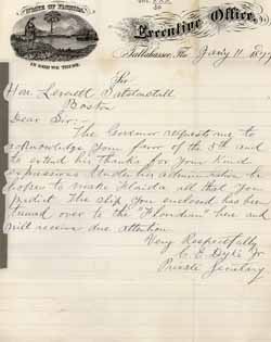 Letter from C. E. Dyke to Leverett Saltonstall, 11 January 1877 