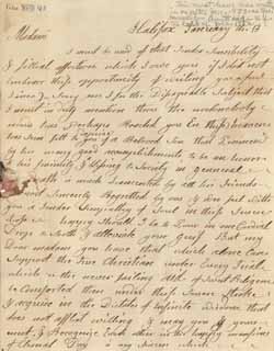 Letter from Mary Bliss to  Mary Cooke Saltonstall Harrod, 13 January 1783 