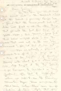 Letter from Leverett Saltonstall to Eleanor Brooks Saltonstall, 7 July 1946 