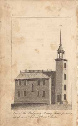 View of the Presbyterian Meeting House, formerly standing in Federal Street, Boston Engraving