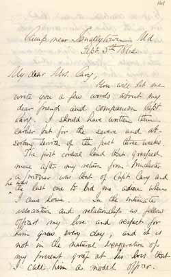 Letter from Wilder Dwight to Helen Cary, 5 September 1862 