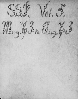 Sarah Gooll Putnam diary 5, 5 May 1863 to 23 August 1863 Manuscript