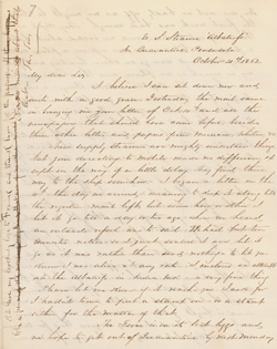 Letter from John Eliot Parkman to Eliza Shaw Parkman, 21 October 1862 Manuscript