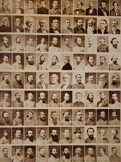 Copy photograph of 90 Civil War officers (most unidentified) Photograph