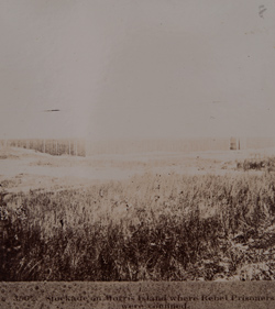 `Stockade for Confederate Prisoners on Folly Island` Photograph