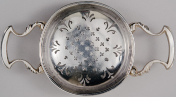 Punch strainer belonging to John Hancock Silver