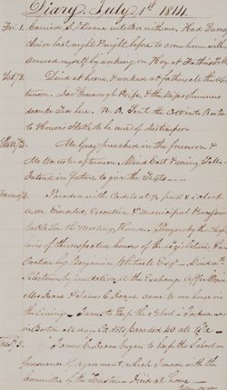 David Stoddard Greenough, Jr. diary, 1814-1816 Manuscript