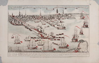 A View of Part of the Town of Boston in New England and Brittish [sic] Ships of War Landing Their Troops 1768 Facsimile of engraving