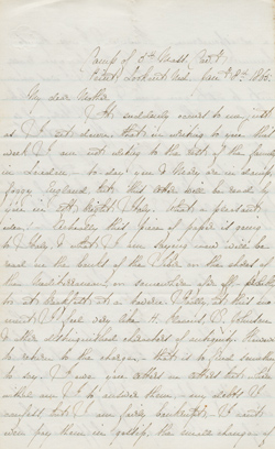 Letter from Charles Francis Adams, Jr. to Abigail Brooks Adams, 8 January 1865 Manuscript Letter from Charles Francis Adams, Jr. to Abigail Brooks Adams, 8 January 1865 Manuscript
